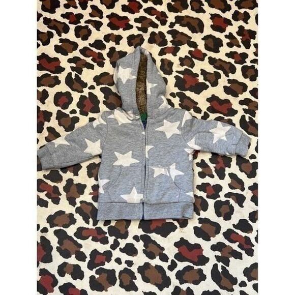 Mini Boden Star Shaggy Hoodie Size 6-12 months